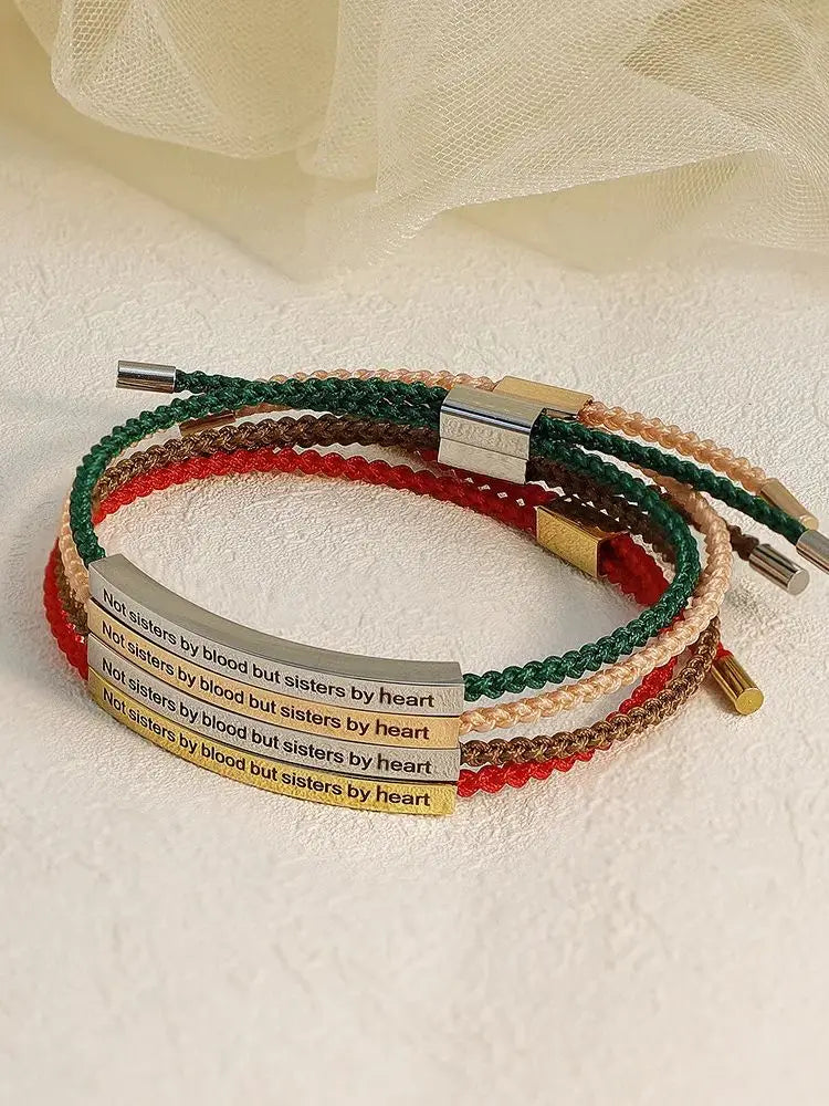 Inspirational Bar Cord Bracelet