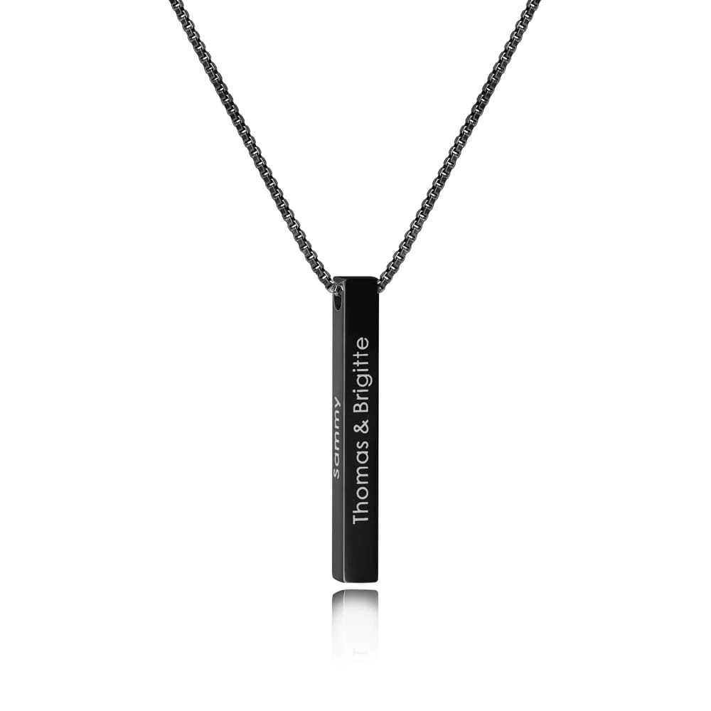 Totem 3D Vertical Bar Necklace