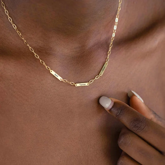Personalised Bar Link Necklace