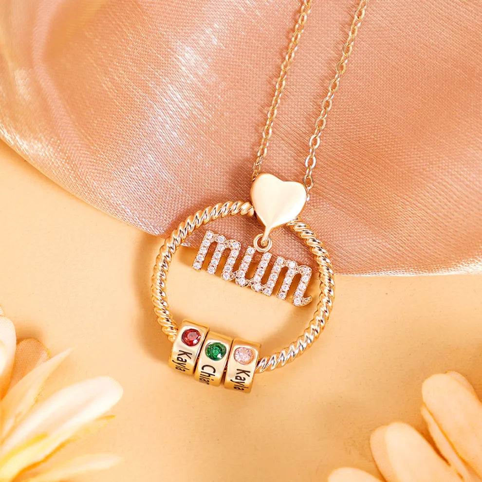 Circle Necklace for Mums with Names