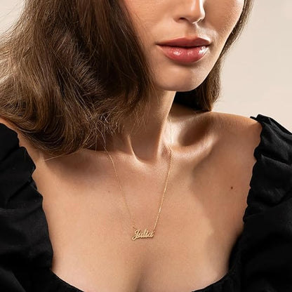 Double Thickness Classic Name Necklace