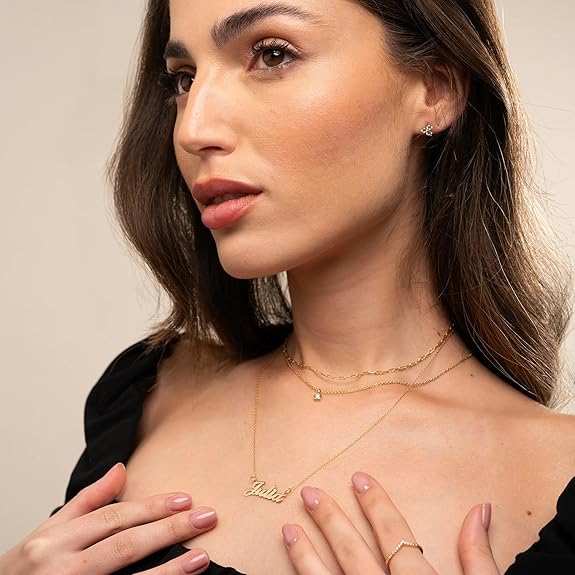 Double Thickness Classic Name Necklace