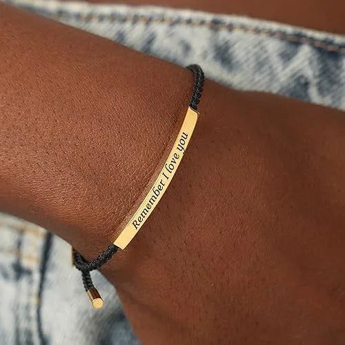 Inspirational Bar Cord Bracelet