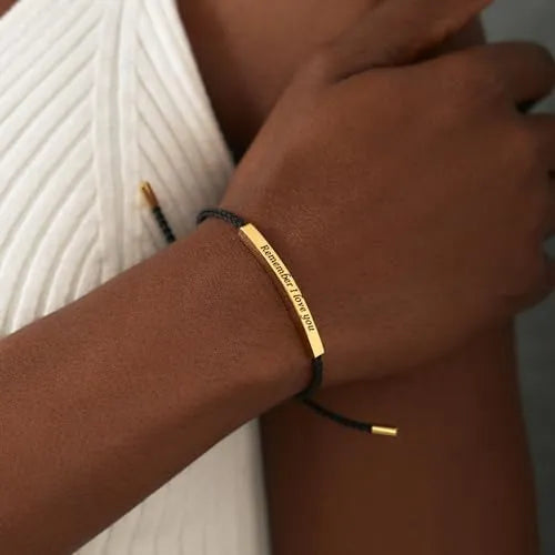 Inspirational Bar Cord Bracelet