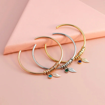 Mother's Open Cuff Bangle with Names