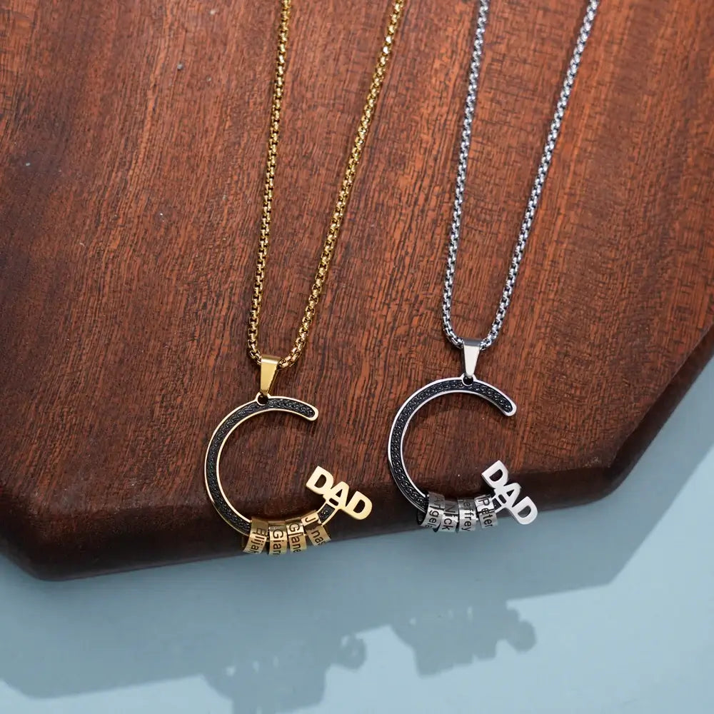 Personalised Necklace for Dads with Names