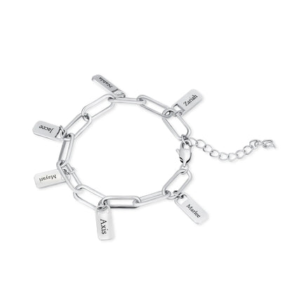 Linked Hearts Paperclip Bracelet