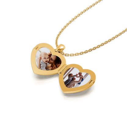 Duo Heart Locket Necklace