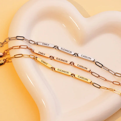 Personalised Paperclip Name Bracelet