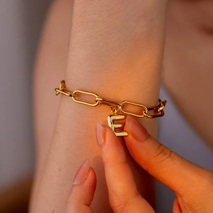 Elegant Initial Clip Bracelet