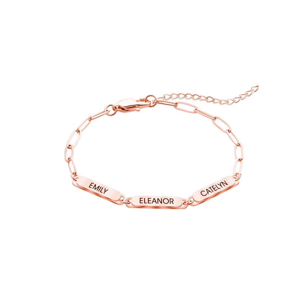 Personalised Paperclip Name Bracelet
