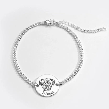 Pet Portrait Disc Bracelet