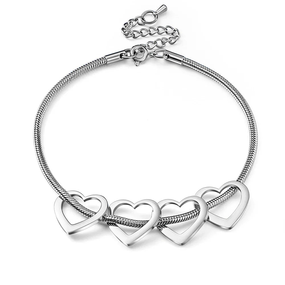 Heart Snake Chain Bracelet