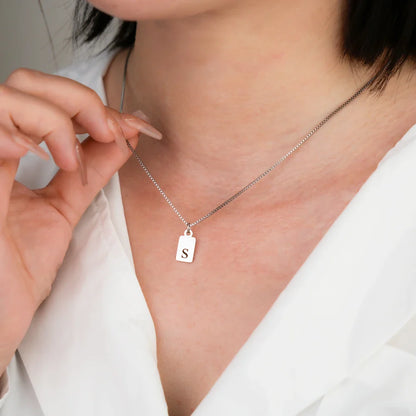Initial Tag Necklace