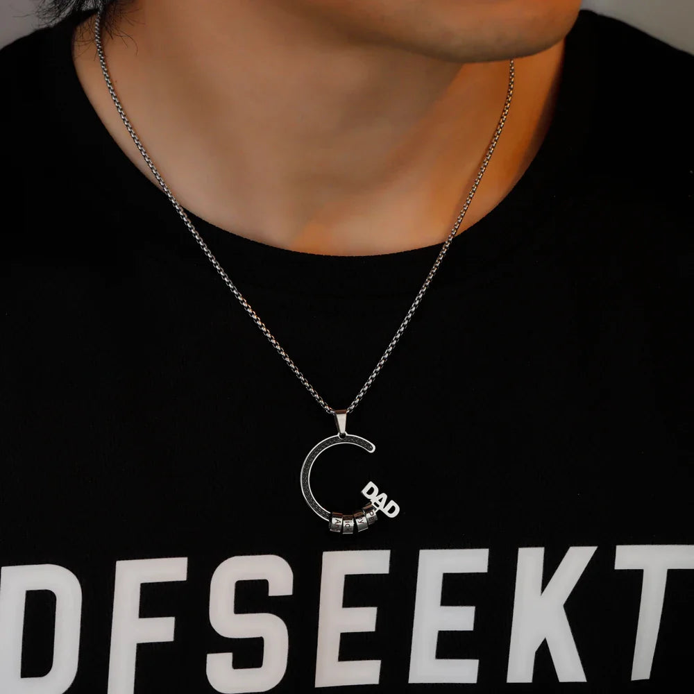 Personalised Necklace for Dads with Names