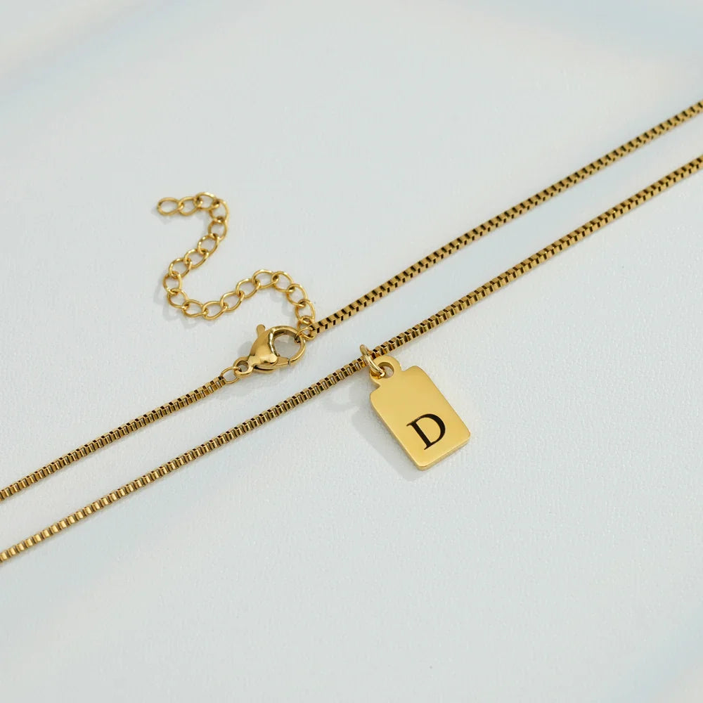 Initial Tag Necklace