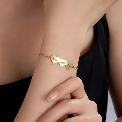 Heart Charms Bracelet