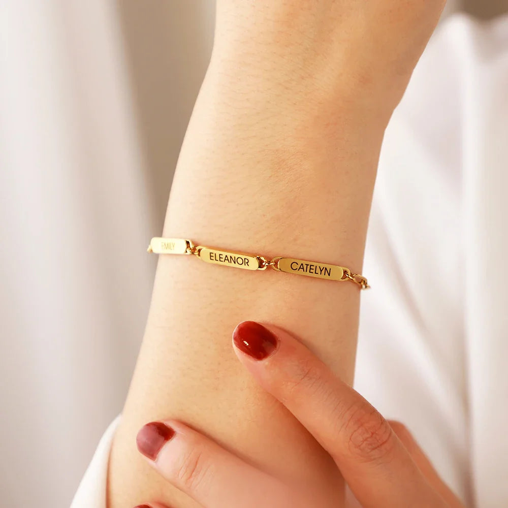 Personalised Paperclip Name Bracelet