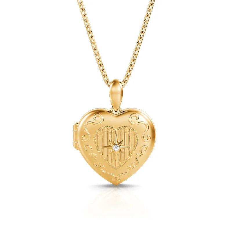 Duo Heart Locket Necklace