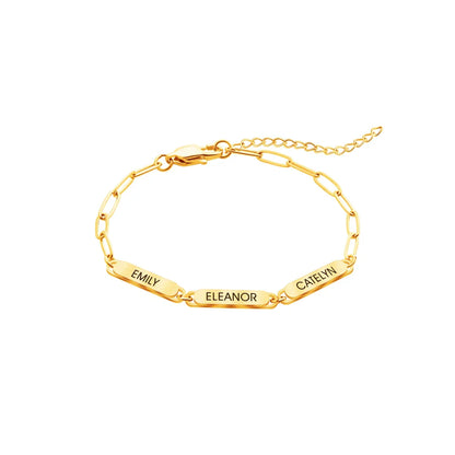 Personalised Paperclip Name Bracelet