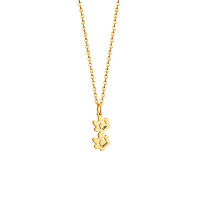 Paw Print Name Necklace