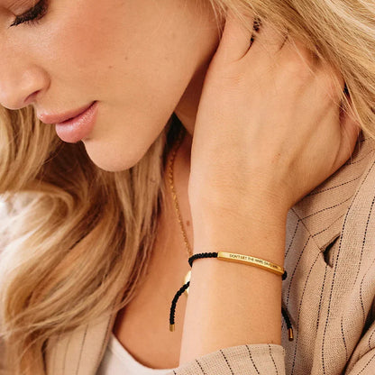 Inspirational Bar Cord Bracelet