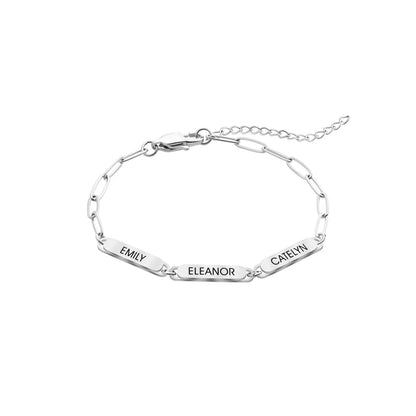 Personalised Paperclip Name Bracelet