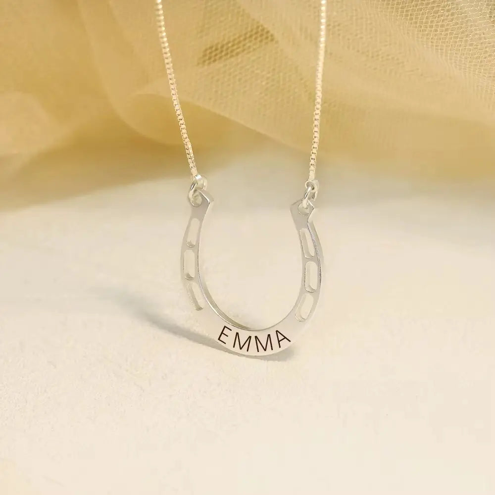 Personalised Horseshoe Necklace