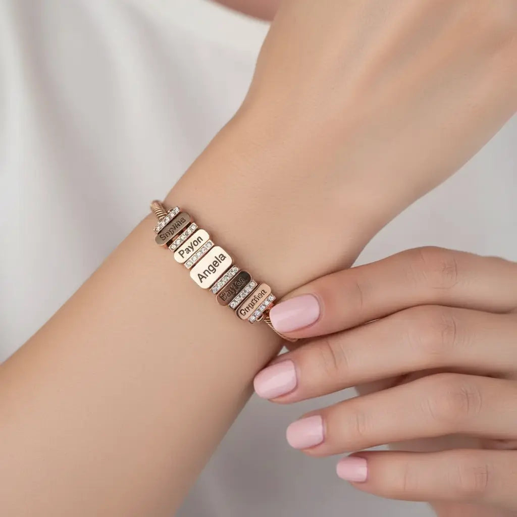 Eternal Bond Personalised Name Bead Bracelet