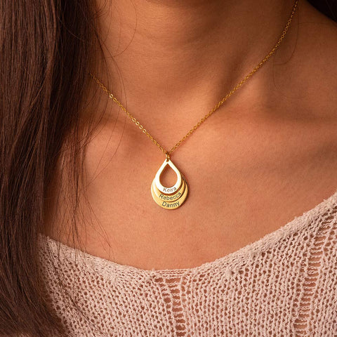 Cascading Love Necklace with Names