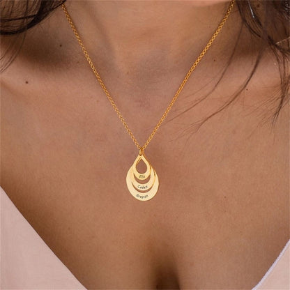 Cascading Love Necklace with Names