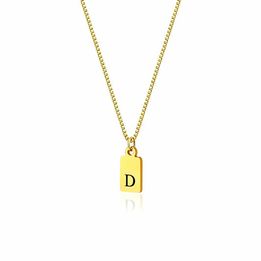 Initial Tag Necklace