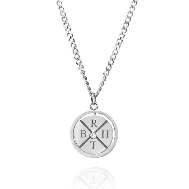 Engraved Compass Necklace
