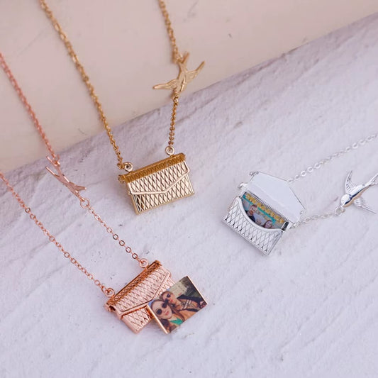 Photo Envelope Pendant Necklace