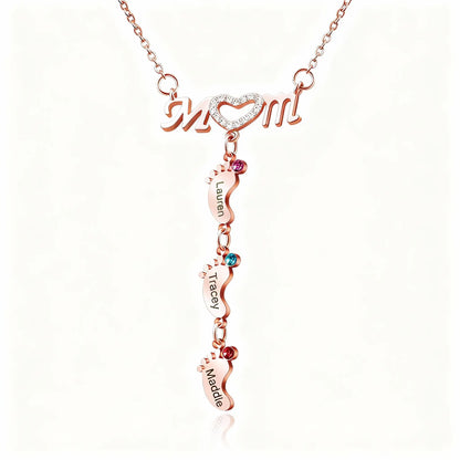 My Babies Footprints Necklace