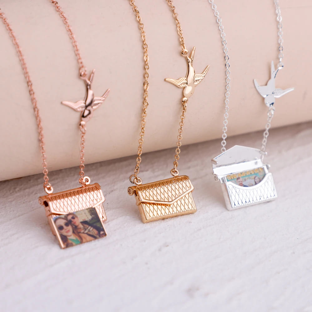 Photo Envelope Pendant Necklace