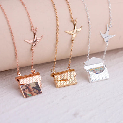 Photo Envelope Pendant Necklace