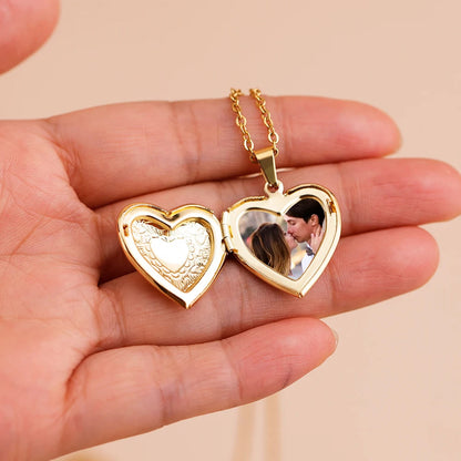Personalised Heart Photo Locket Necklace