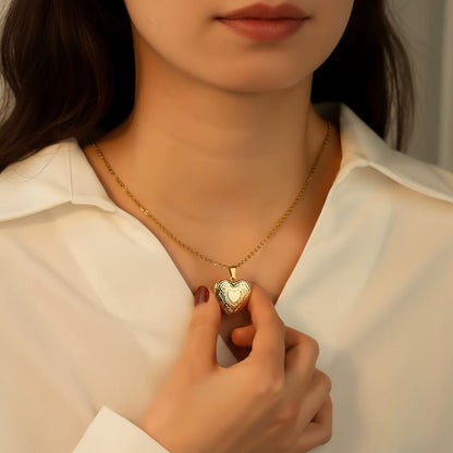 Personalised Heart Photo Locket Necklace