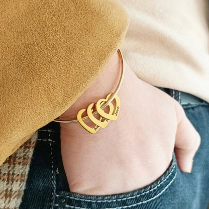 Personalised Heart Bangle