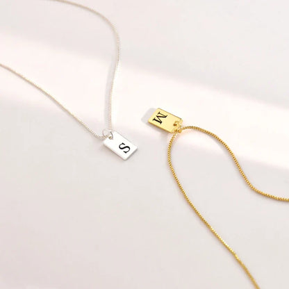 Initial Tag Necklace