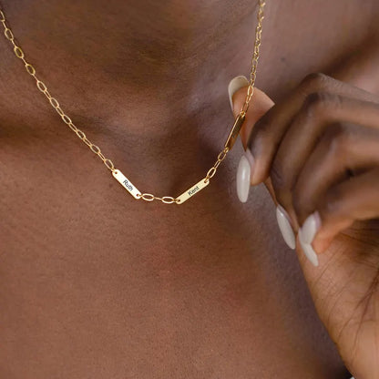 Personalised Bar Link Necklace