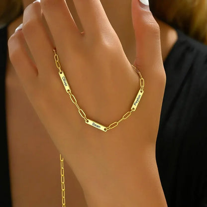 Personalised Bar Link Necklace