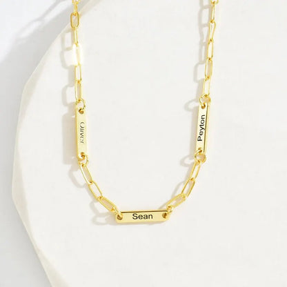 Personalised Bar Link Necklace