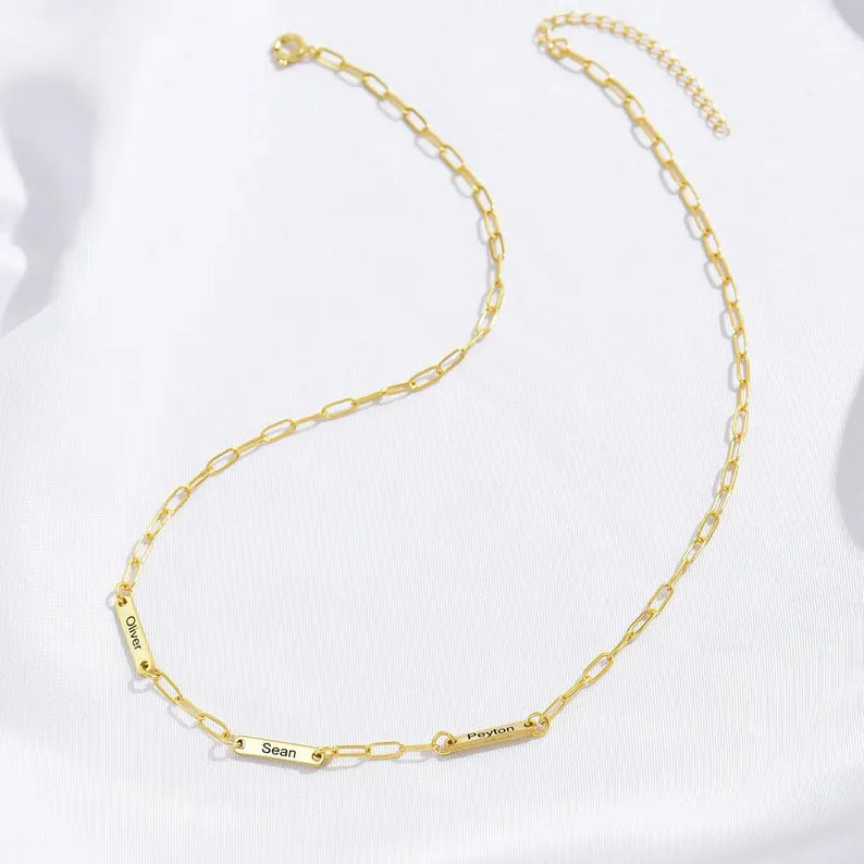 Personalised Bar Link Necklace