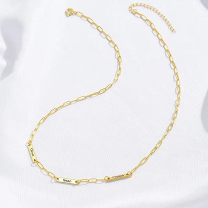 Personalised Bar Link Necklace