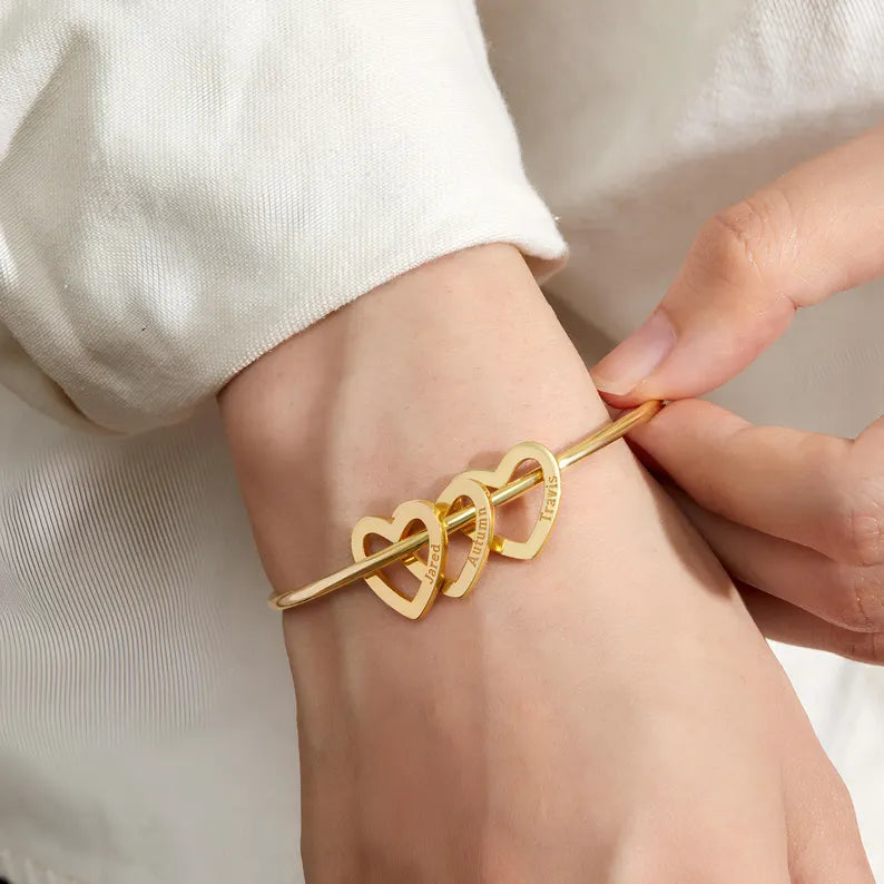 Personalised Heart Bangle