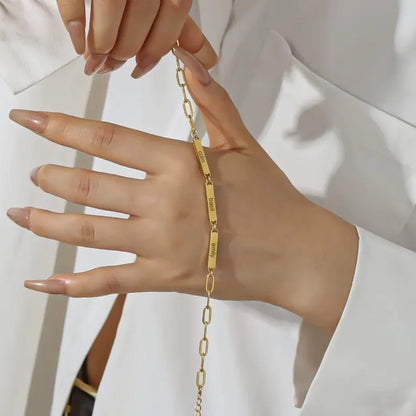 Personalised Paperclip Name Bracelet