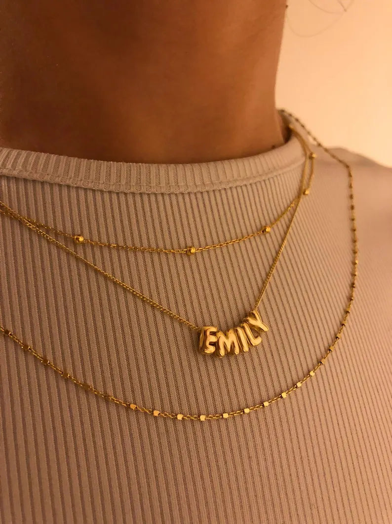 Bubble Letter Necklace