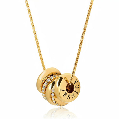 Delicate Family Discs Necklace